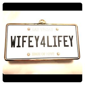 Wifey4Lifey White Clutch